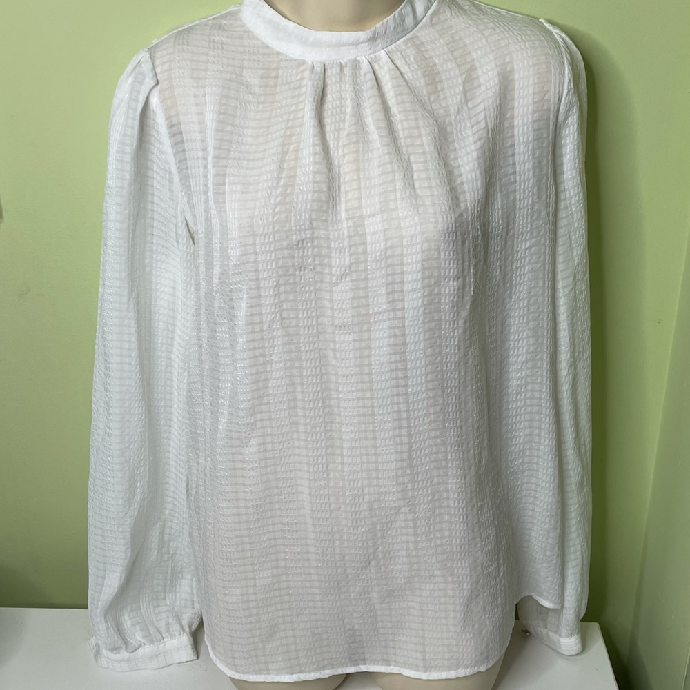White flowy formal long sleeve